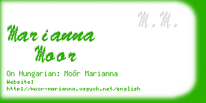 marianna moor business card
